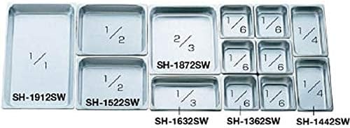 Sugiko SH1632SW 18-8 Super Deluxe Pan, 1/3 Méretű, 12.8 x 6.9 cm (325 x 176 x 65 mm)