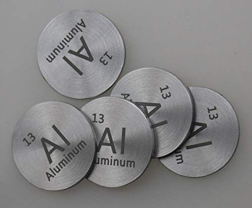 Alumínium (Al) 24.26 mm Fém Lemez 99,9% - Os Tiszta a Gyűjtemény vagy Kísérletek