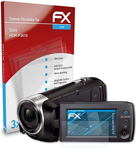 atFoliX Képernyő Védelem Film Kompatibilis Sony HDR-PJ410 képernyővédő fólia, Ultra-Tiszta FX Védő Fólia (3X)