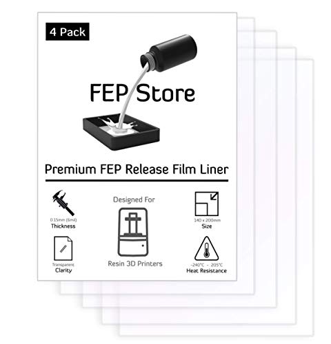 FEP Film 4 Csomag/ 140x200mm/ az SLA DLP UV 3D-s Nyomtatók/Phrozen Sonic Mini/Anycubic Foton S Nulla/Elegoo Mars