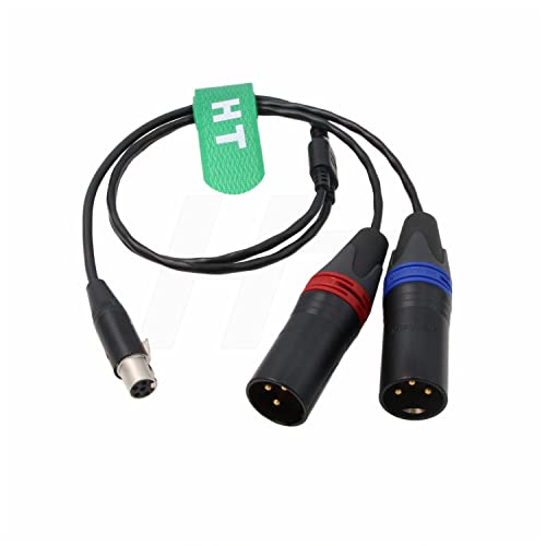 HangTon Audio Kábel Mini XLR 5 Pin TA5F Két XLR 3-pin-kódot Wisycom MCR54, Zaxcom QRX200, Lectrosonics SRc5P Vevő Hang Eszközök
