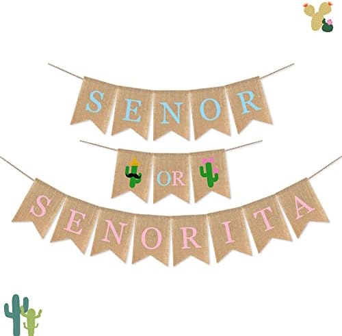 Senor vagy Senorita Nemek közötti Mutatják Dekorációk,Mexikói Fiesta babaköszöntő Zászló, Taco Lenne Egy Baba Parti Dekoráció,