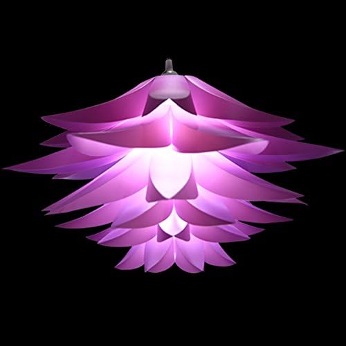 Lightingsky DIY IQ Kirakós Játék Lótusz Virág lámpaernyőt Felső Medál a Terem Dekoráció (Lila)